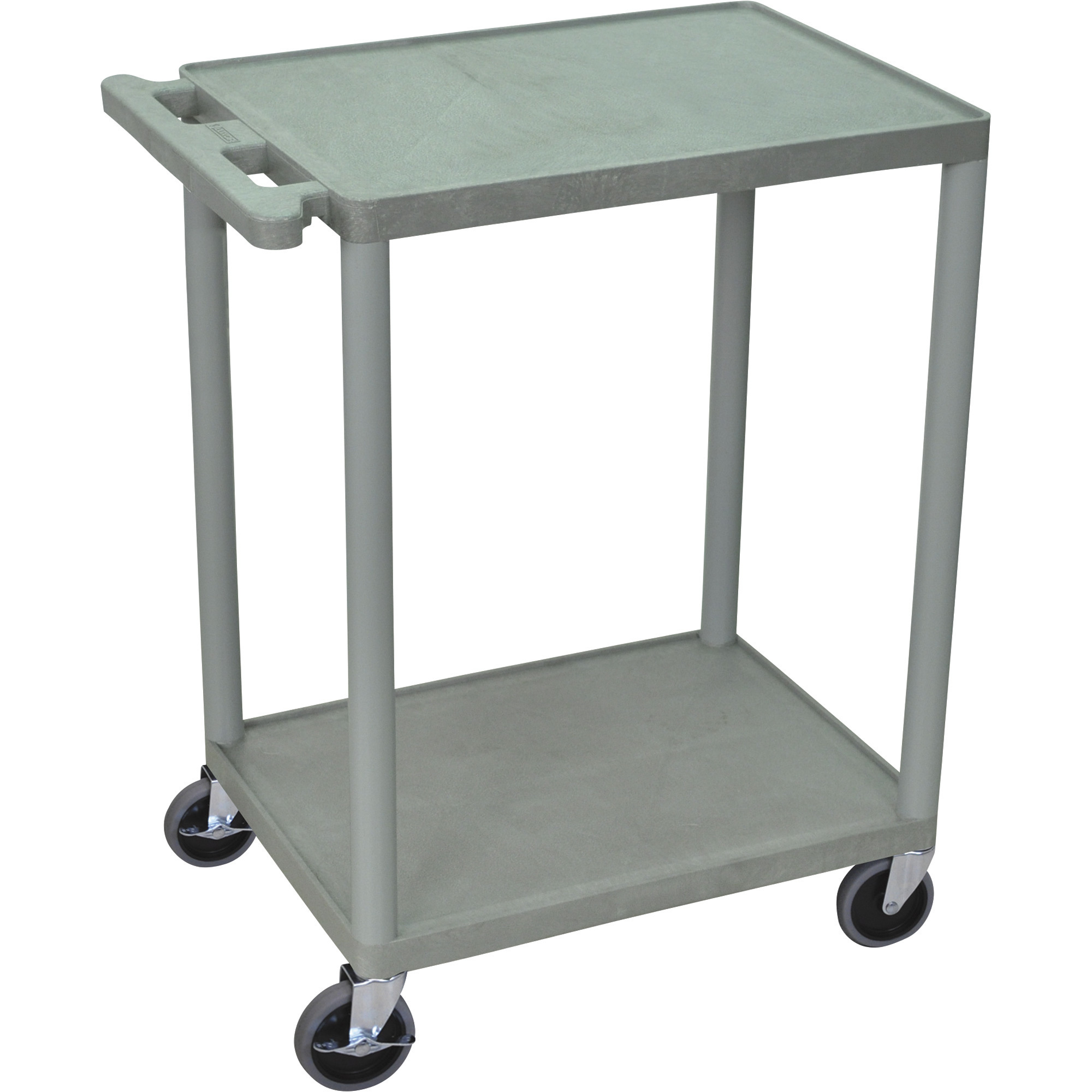Luxor Multipurpose Utility Cart, 2 Shelves, Gray, 200-Lb. Capacity, Model# HE32-G